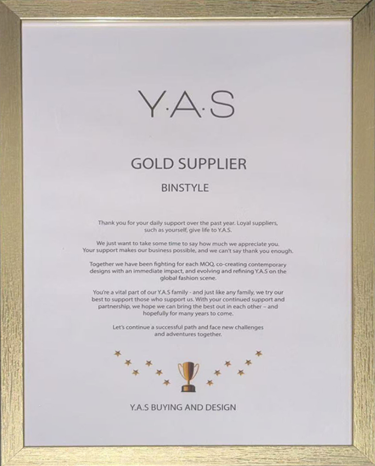 Y.A.S 黄金供应商